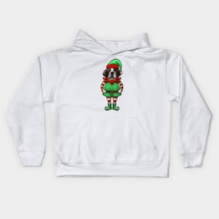 St Bernard Christmas Elf Kids Hoodie